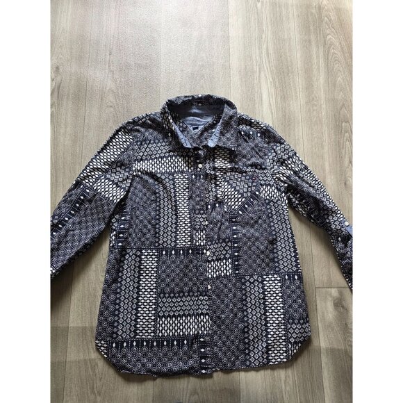 Tommy Hilfiger Womens Patchwork Button-Up Shirt M - Picture 3 of 8